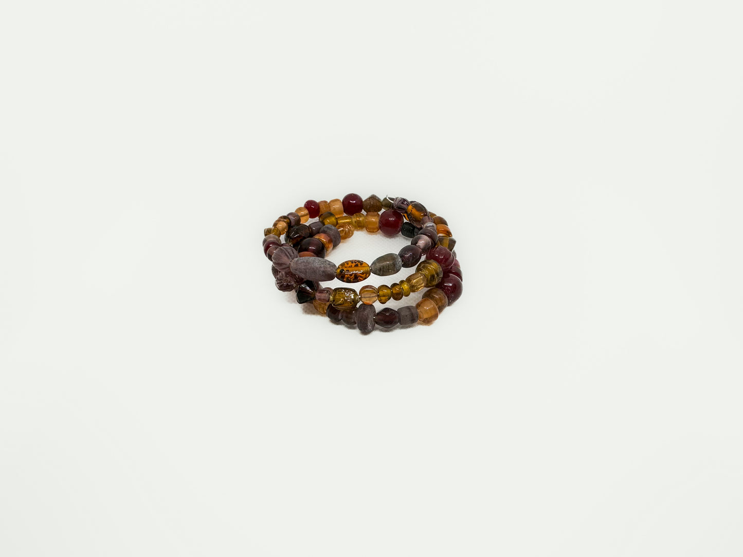 Hand‑Beaded Coil‑Wrap Bracelet – One‑of‑a‑Kind, Adjustable, No‑Clasp Design - Made In Wichita